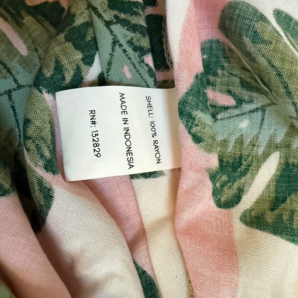 NWT Lovers & Friends Tropical Pink Stripe Palm Wrap Mini Alicia Skirt XS Retro - Picture 6 of 7
